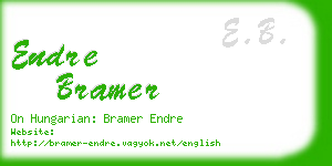 endre bramer business card